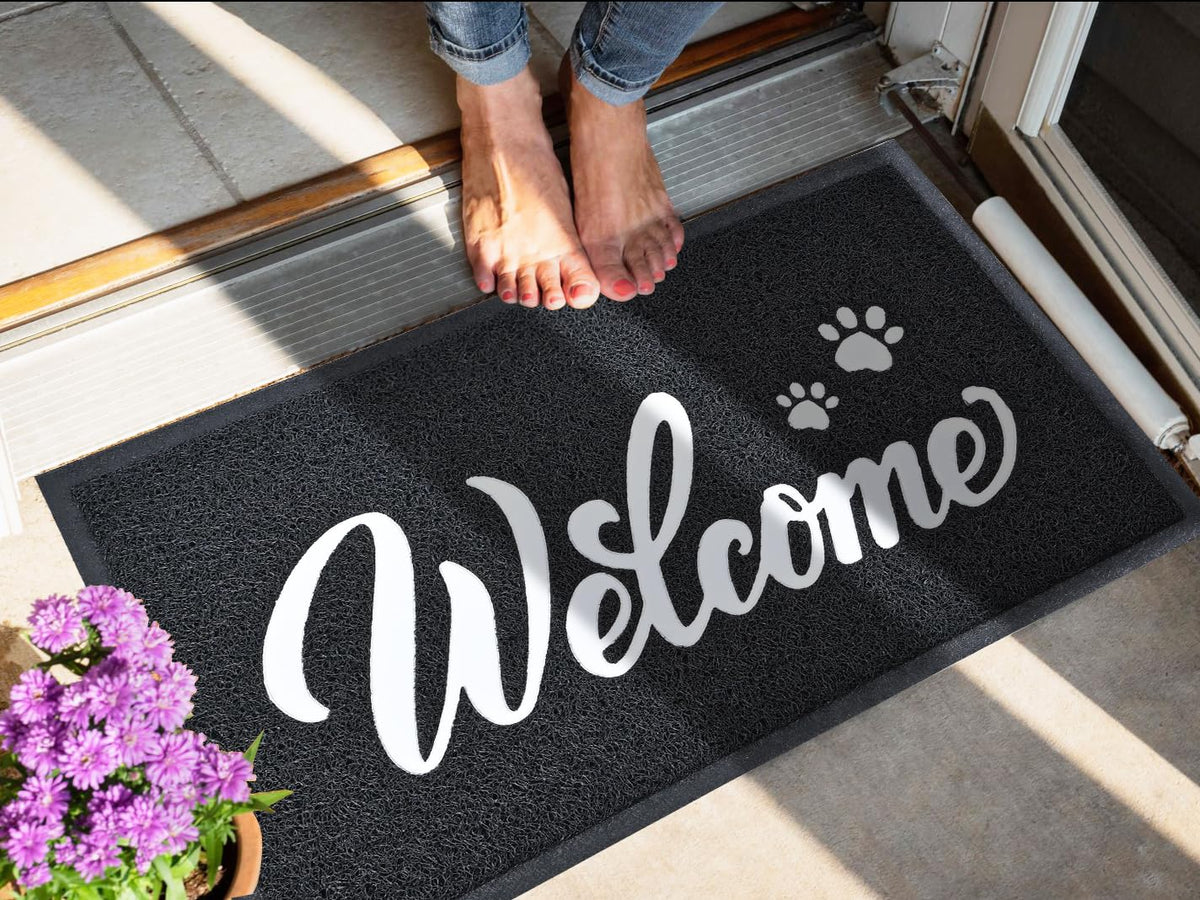 T.HENV Welcome Mat eco-friendly-materials emphasizes sustainable, durable entrance solution.