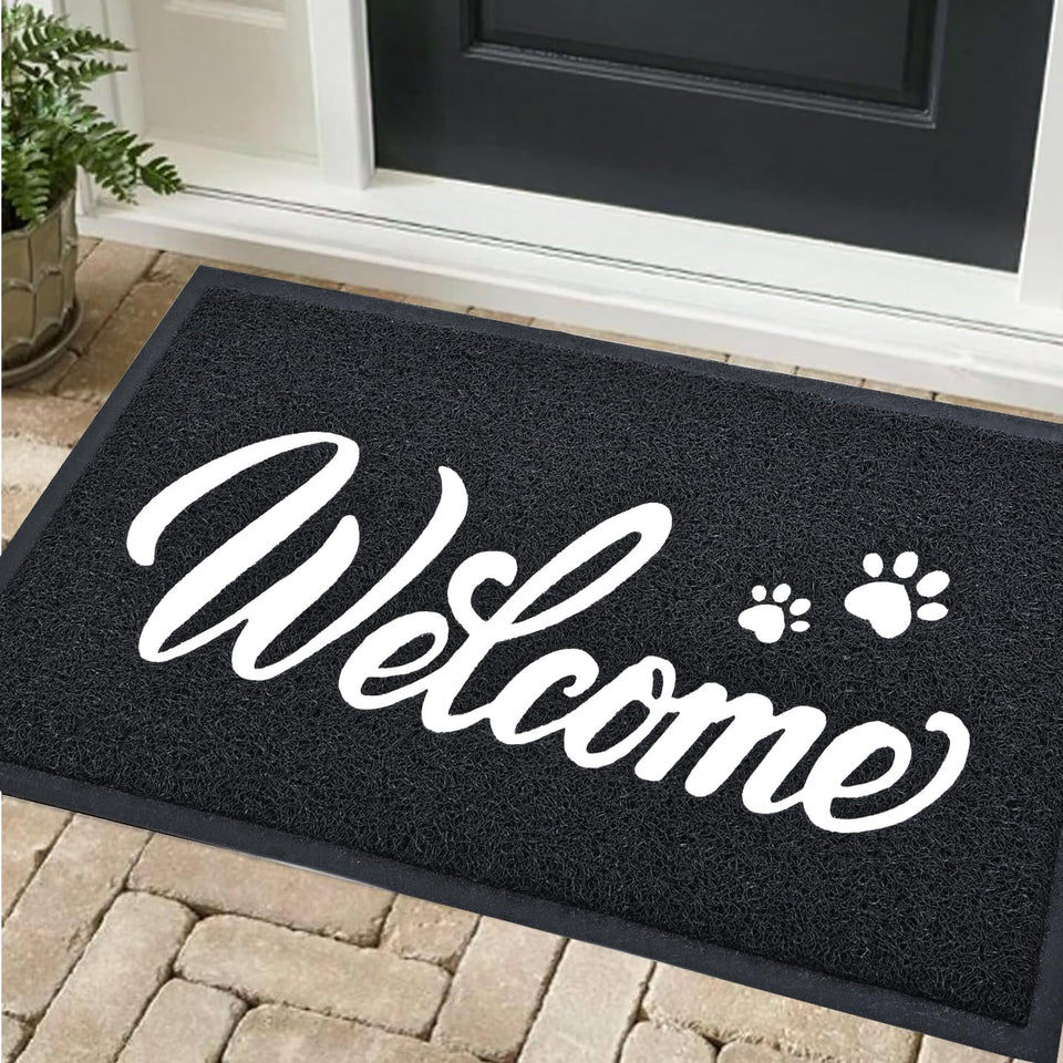 T.HENV Welcome Mat exterior-front-entrance demonstrates dense bristles for deep cleaning.
