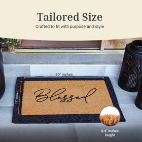 Theodore Magnus coir door mat highlights natural fibers for daily use.