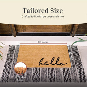 THEODORE MAGNUS door mat durable coir texture demonstrates natural dirt trapping