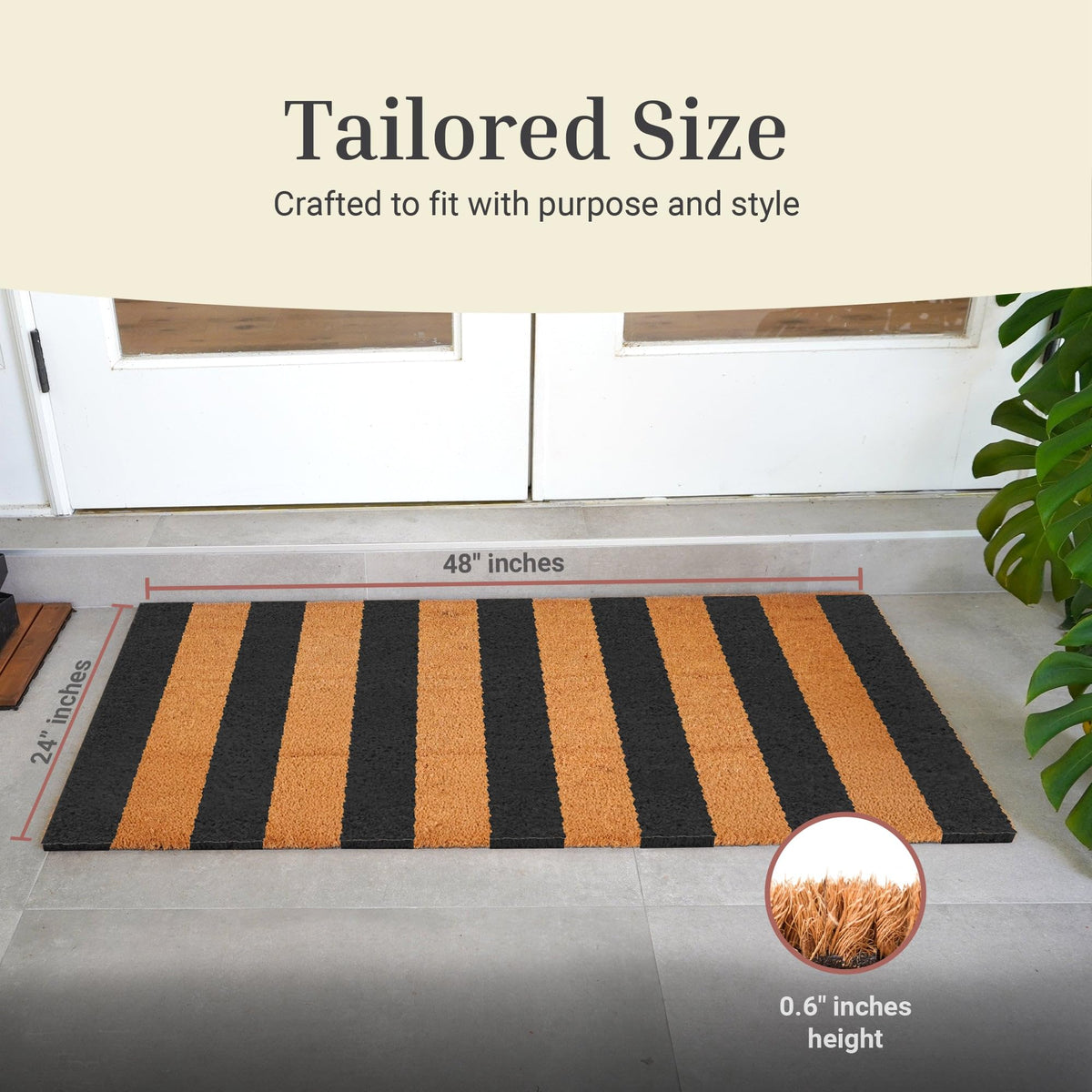 THEODORE MAGNUS natural coir texture highlighting durable, long-lasting surface.