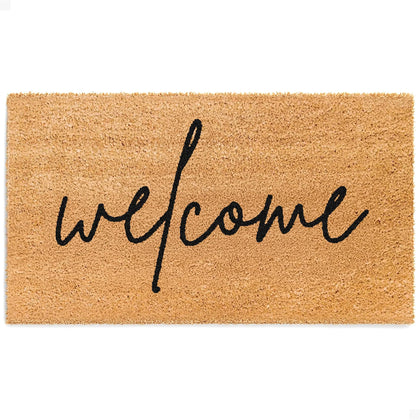 Theodore Magnus door mat showing welcoming 17x30 entryway mat for stylish entrances.