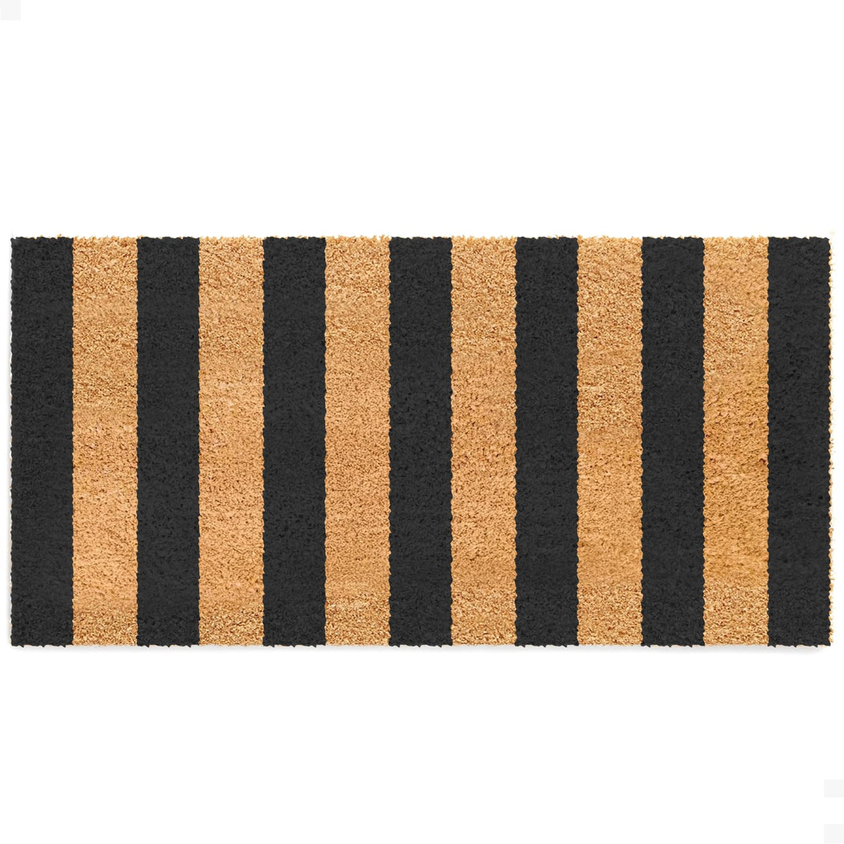 THEODORE MAGNUS door mat with right stripes, 24x48, stylish welcome for entryways.
