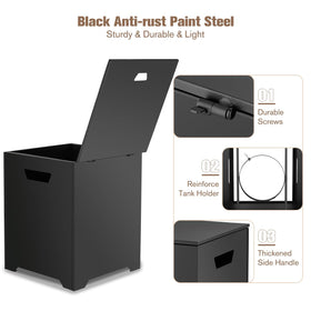 ThermoMate built-in H-frame secures a 20 lb tank