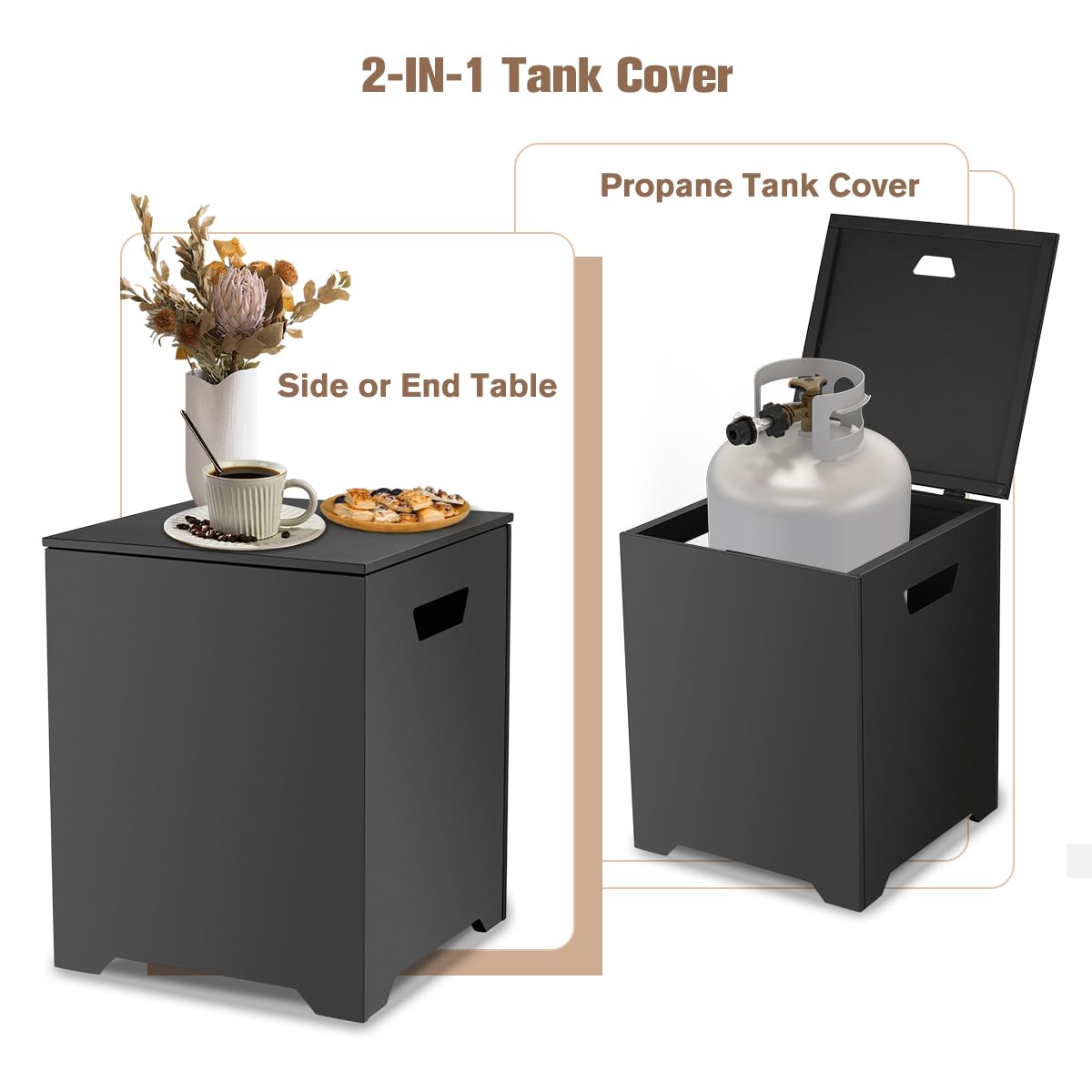 ThermoMate outdoor side table designed for drinks and snacks