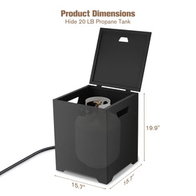 ThermoMate propane cover table with side handle for easy transport
