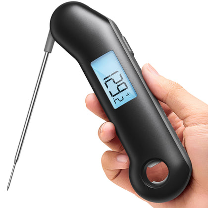 ThermoMaven meat thermometer on grill with fast, precise readings