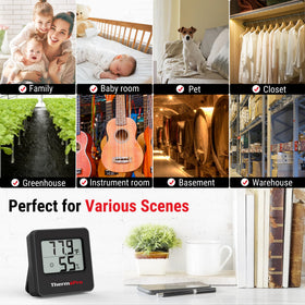 ThermoPro TP157 ideal for baby rooms, closets, and offices.