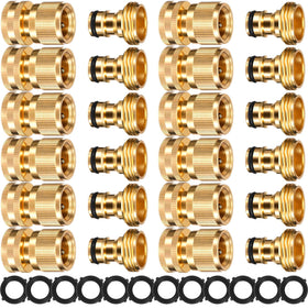 Therwen brass 3/4-inch hose connector pack for quick, sturdy fittings.
