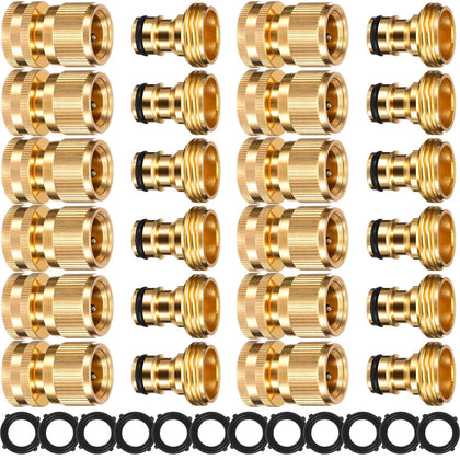 Therwen brass 3/4-inch hose connector pack for quick, sturdy fittings.