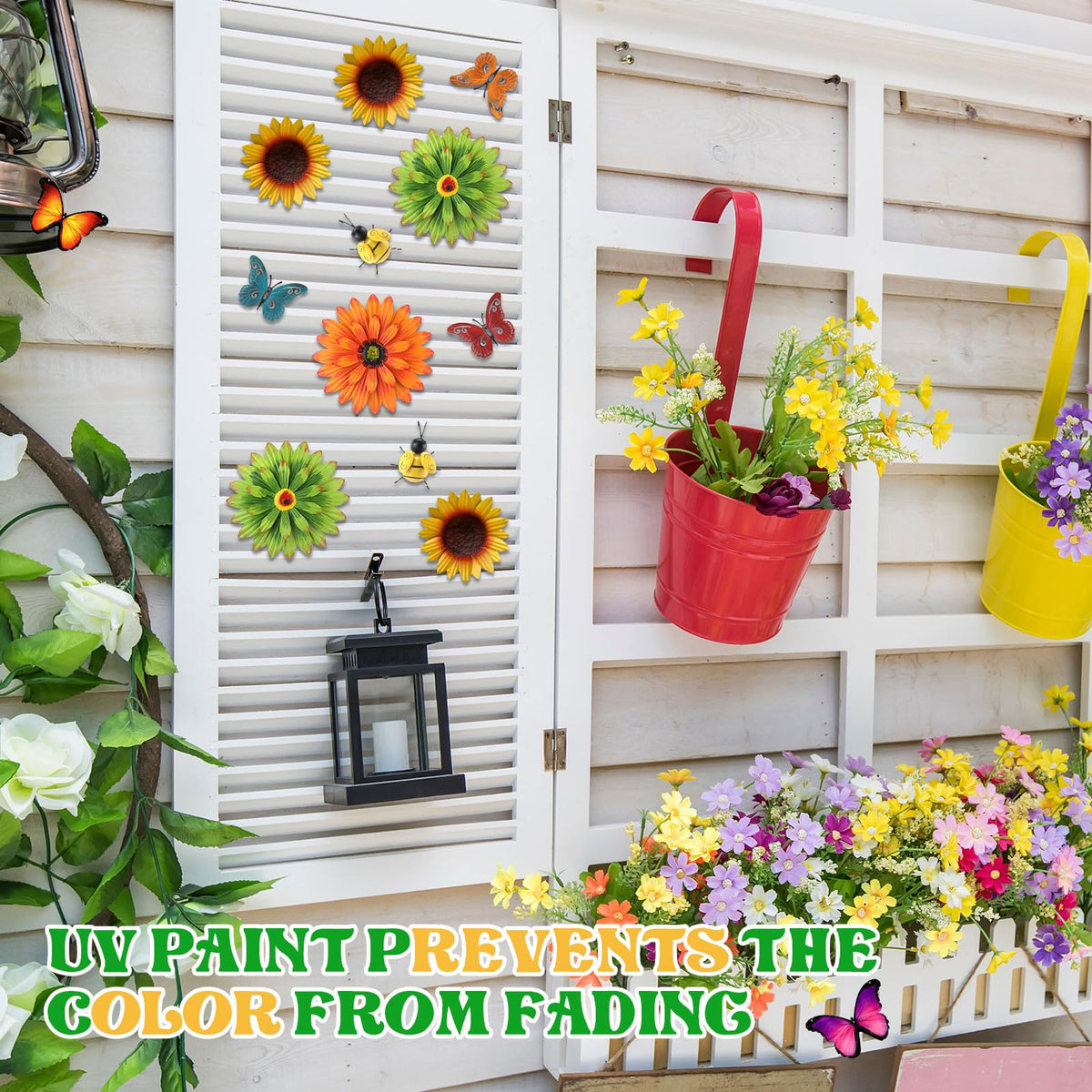Therwen butterfly decor adds delicate detail for porches.