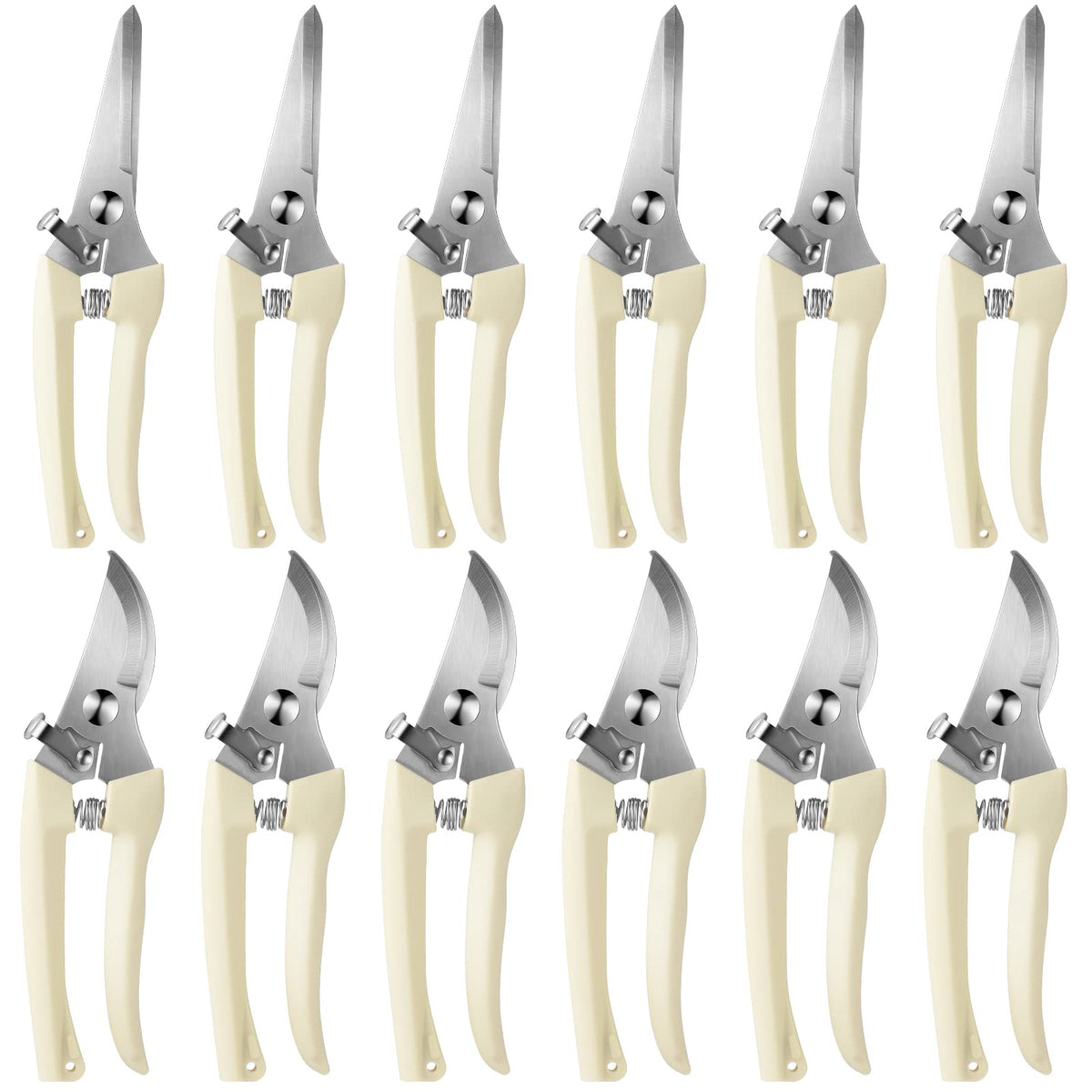 Therwen bypass pruner 6-piece set for precise cutting and replacement flexibility