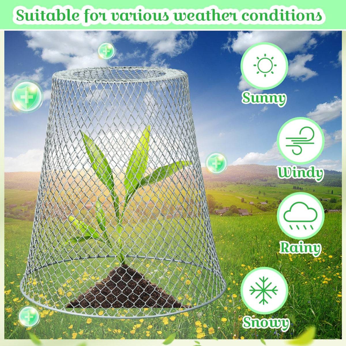 Therwen deer rabbit bird protection for outdoor plantings.