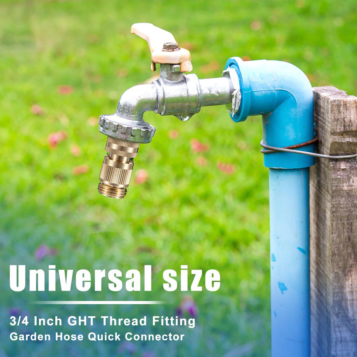 Therwen durable brass adapters withstand high water pressure and outdoor use.