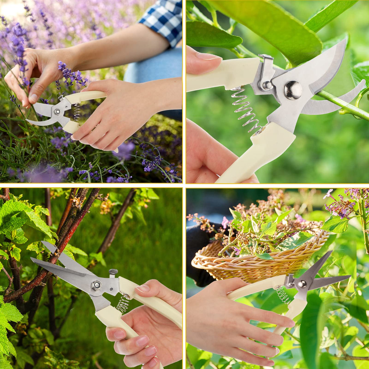 Therwen ergonomic non-slip grip enhances control while pruning and trimming