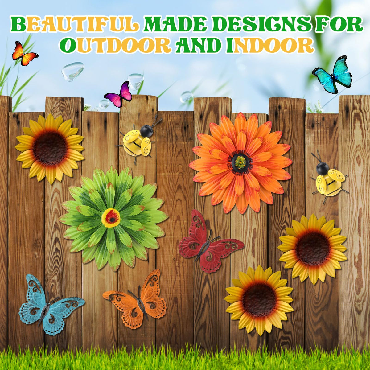 Therwen garden wall art set offers cohesive outdoor accents.