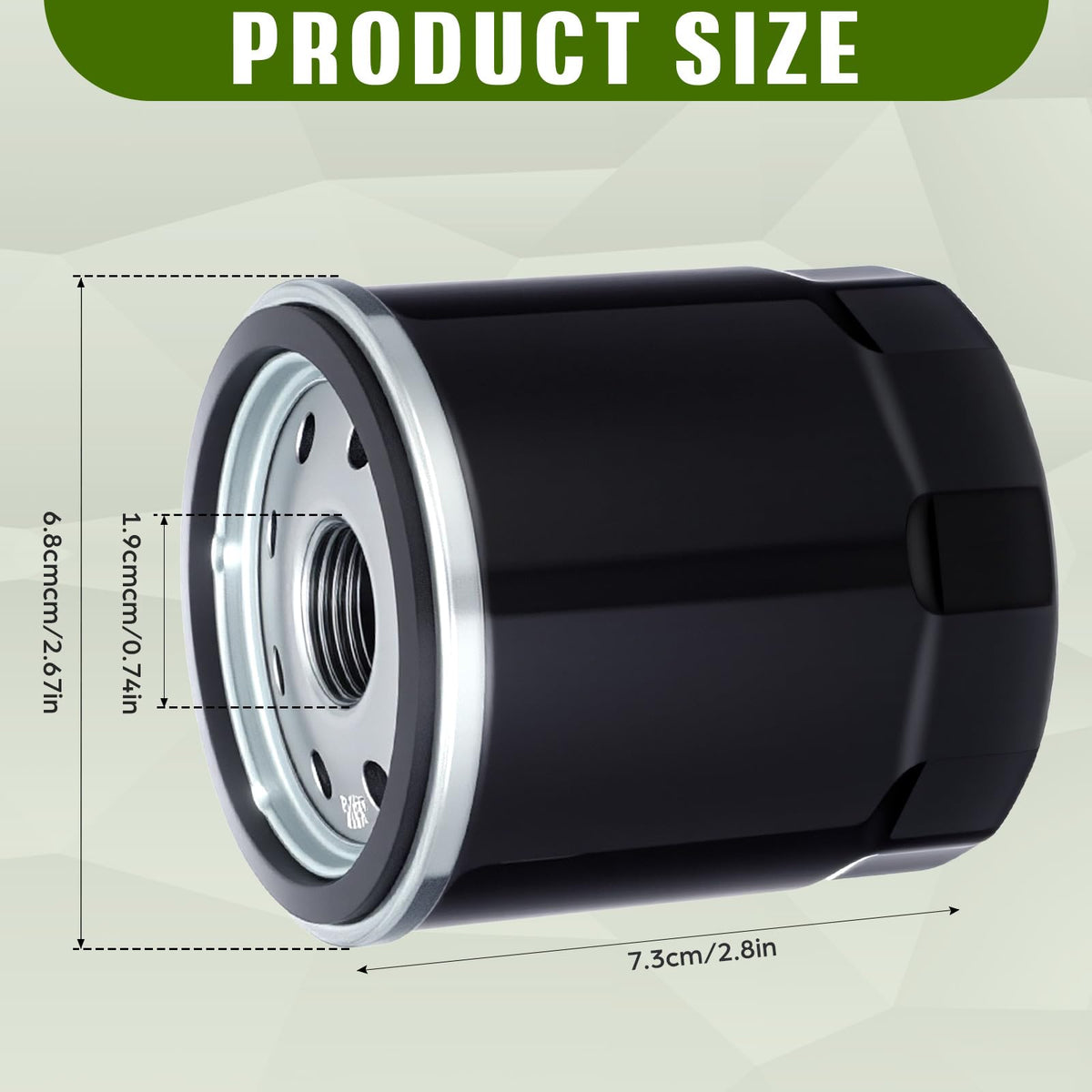 Therwen five-pack oil filter body view highlighting durable construction