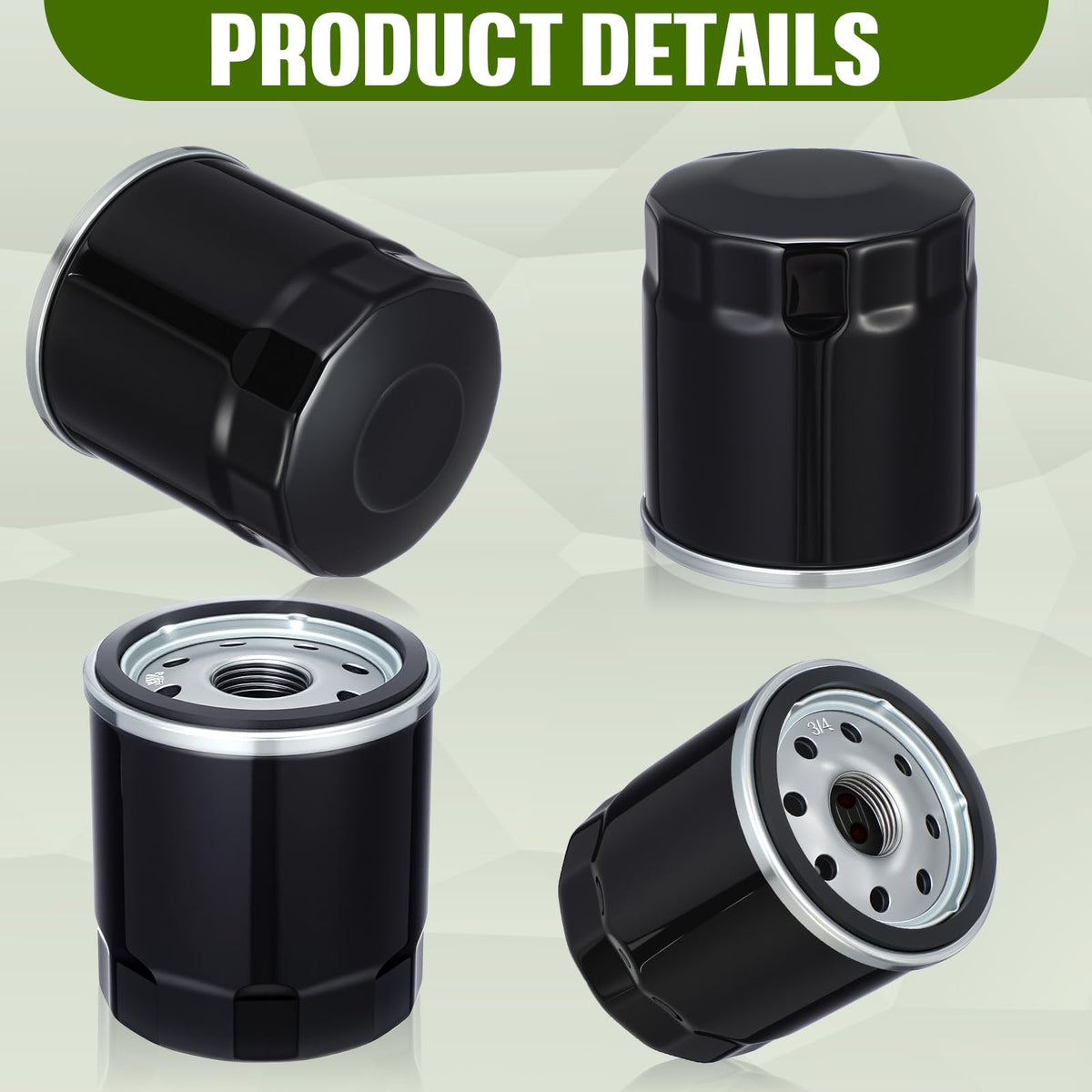 Therwen oil filter five-pack packaging ready for storage