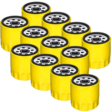 Therwen oil filter extra capacity 12-pack for reliable lawn mower maintenance.