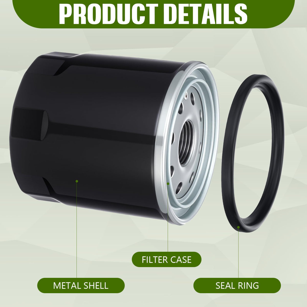 Therwen oil filter gasket close-up showing durable rubber sealing