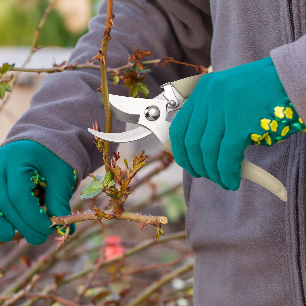 Therwen spring-action pruning reduces effort for easier, smoother trimming