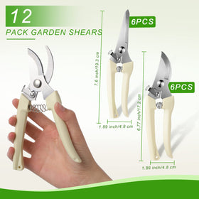 Therwen straight blade scissors 6-piece set ideal for trimming flowers and stems