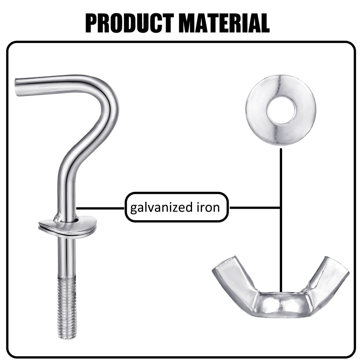 Therwen umbrella screw knob ensures sturdy attachment on most stands and canopies.