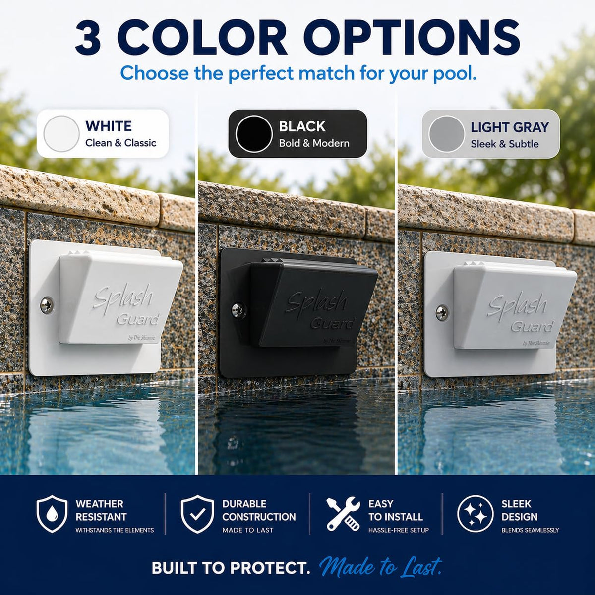 Close-up installation view showing easy fit for standard pool drains.