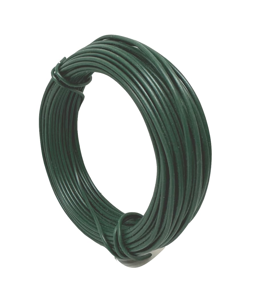 THE UM24 50ft garden wire with heavy-duty green coating for sturdy plant support