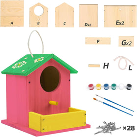 Thick&Thin bird house kit with paint colors for creative decorating