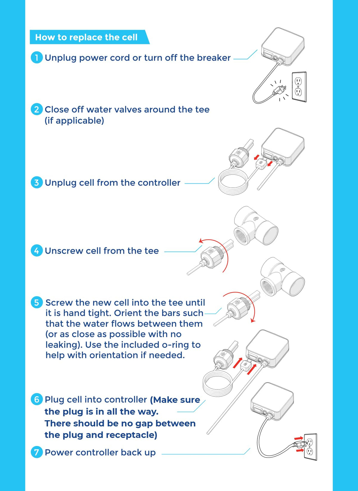 Think Minerals ClearBlue premium cell in hot tub setup for clearer water with fewer chemicals.