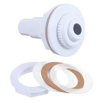 Thinp pool return jet kit with gaskets for above-ground pools improves circulation.
