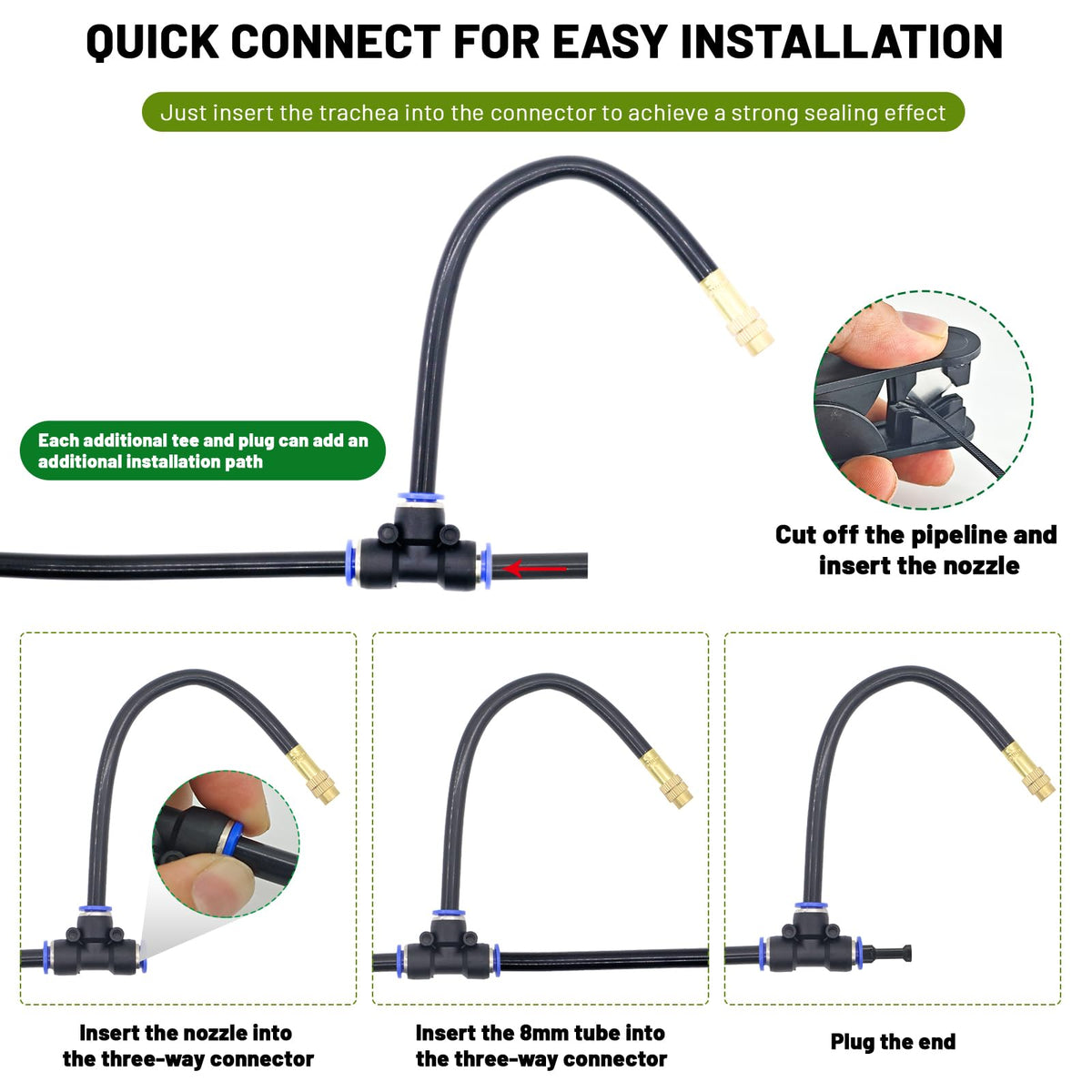 Thiswing quick connector system simplifies installation and reduces leaks.