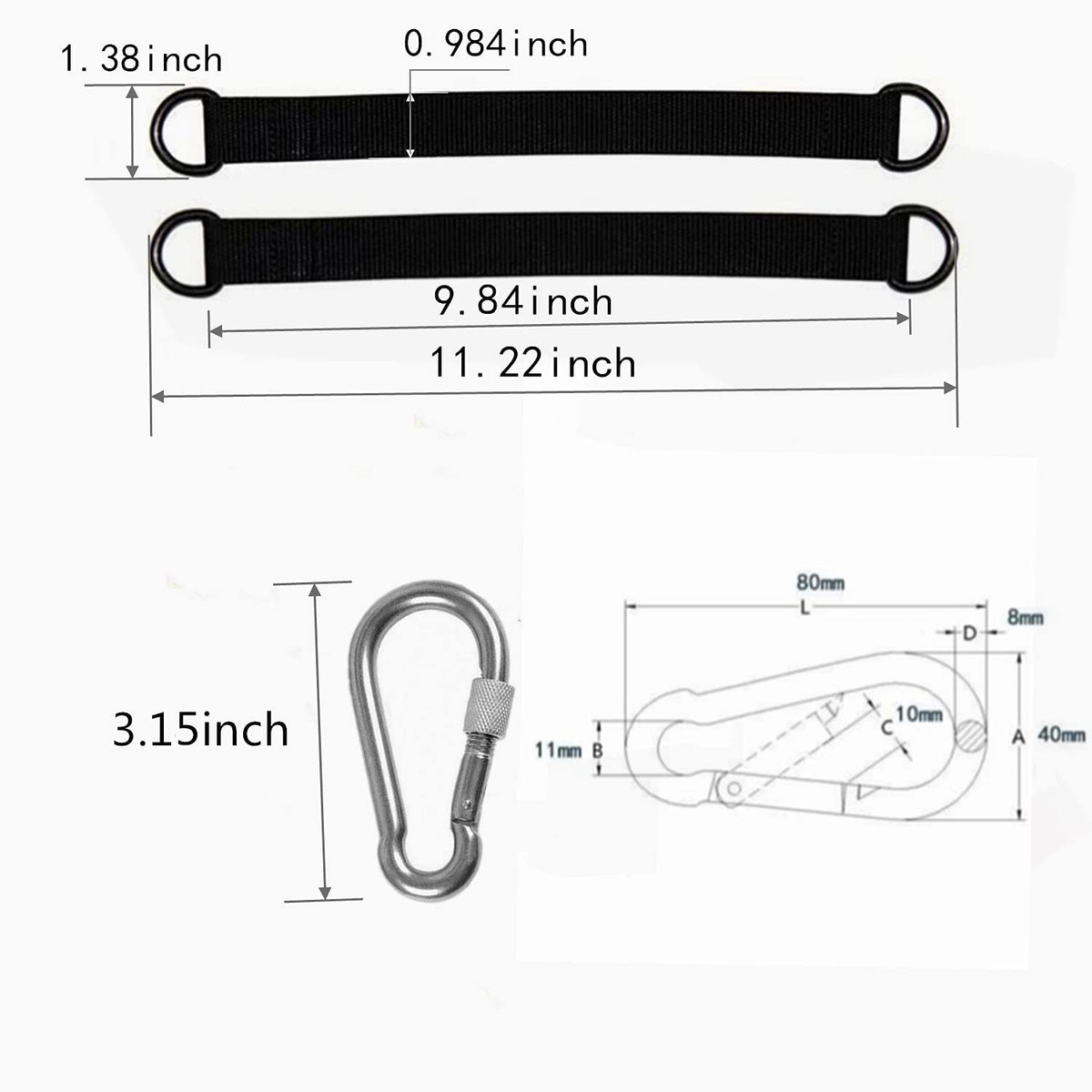 THJJSS hook clasps securely attach for reliable swings