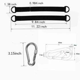 THJJSS heavy-duty hook clasps close-up showing rust-resistant hardware.