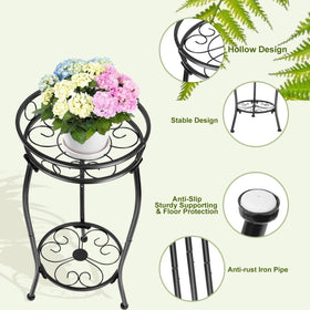 THKFUL rustproof plant stand on patio for versatile planter display
