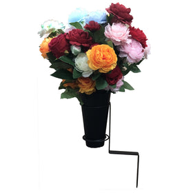 ThmuBtOa durable memorial vase with 4.72-inch stake for stable displays.