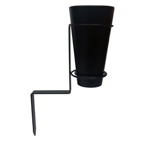 ThmuBtOa metal cemetery vase blue headstone display with upright stability.