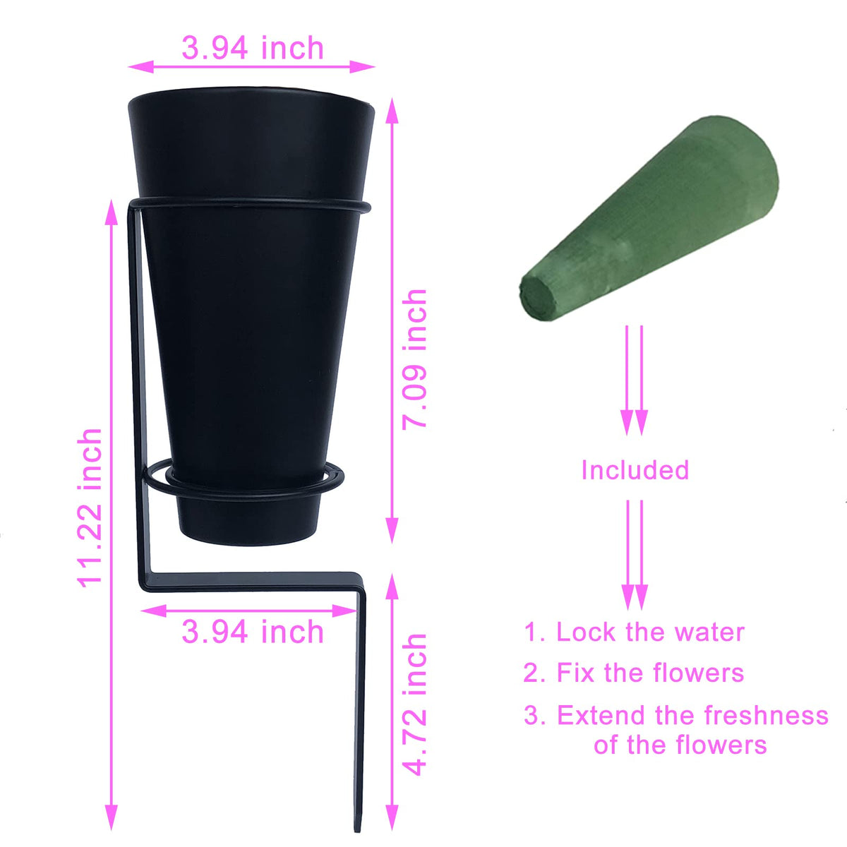 ThmuBtOa metal grave vase is weather resistant for outdoor memorials.