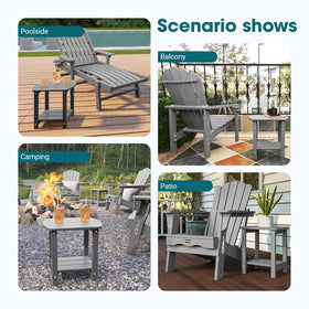 THOEOE stable two-tier table for patio, poolside, or porch