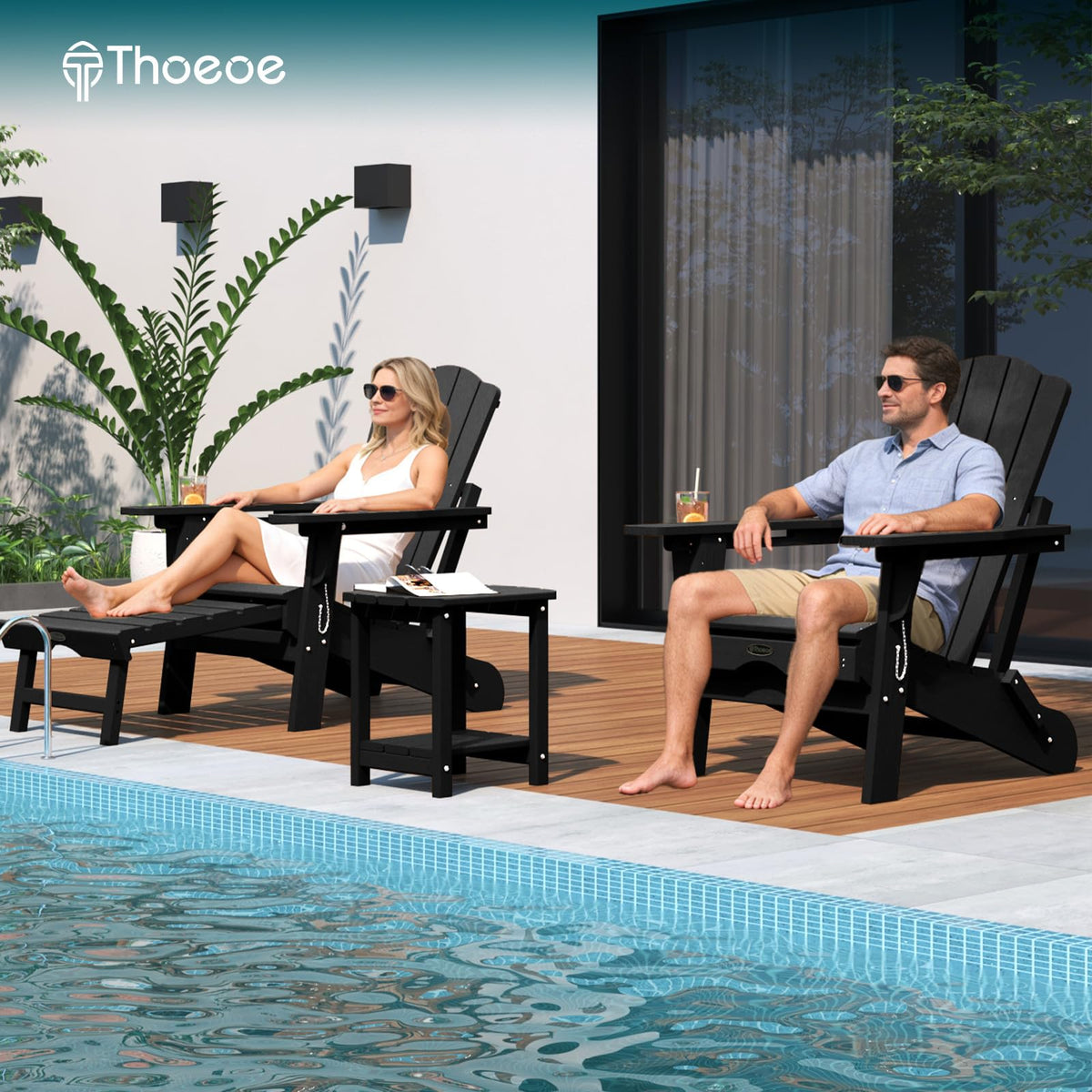 THOEOE Adirondack side table easy-assembly in minutes with included hardware