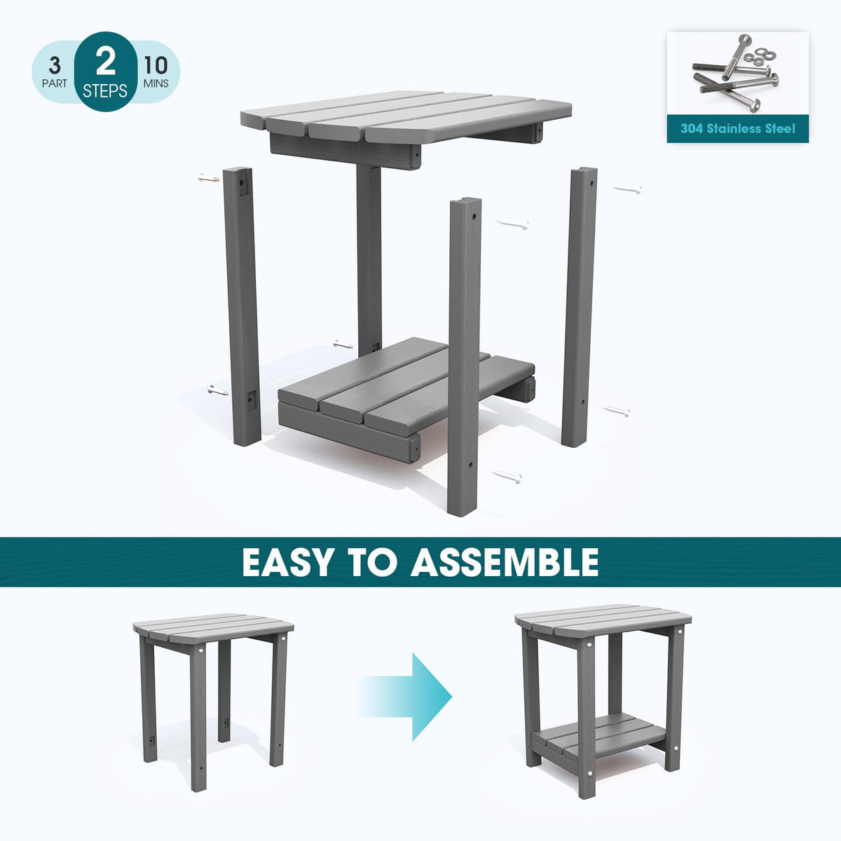 THOEOE easy assembly with included screws for quick setup
