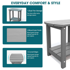 THOEOE low-maintenance Adirondack table cleanable with soap and water