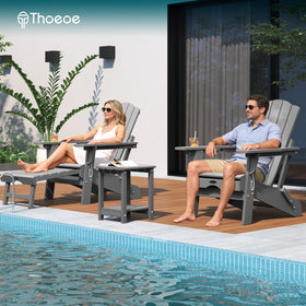 THOEOE wood-grain texture enhances outdoor décor while resisting wear