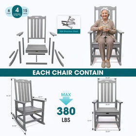 THOEOE reinforced slats support up to 380 pounds for long-lasting use.