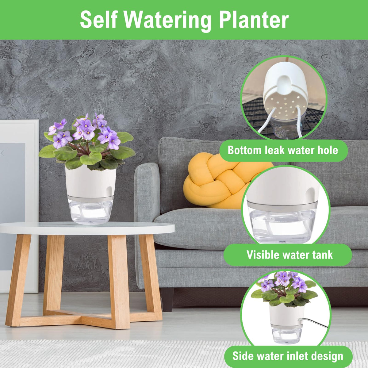Thorkok gift-ready white planter is perfect for plant lovers.