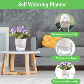 Thorkok gift-ready white planter is perfect for plant lovers.