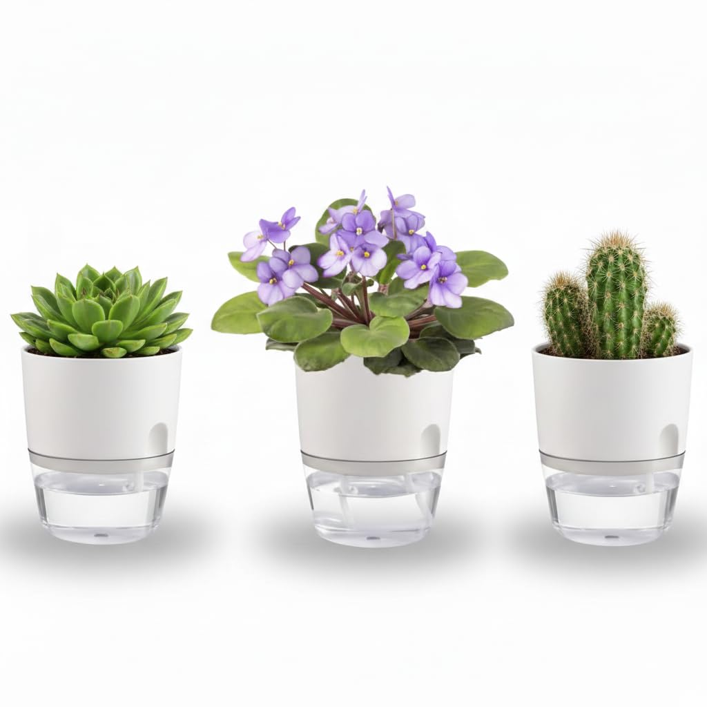 Thorkok self-watering planter with 3.2-inch opening for easy plant hydration.