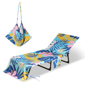 THOVSMOON Beach Lounge Chair Towel Cover featuring soft microfiber for comfort and quick drying