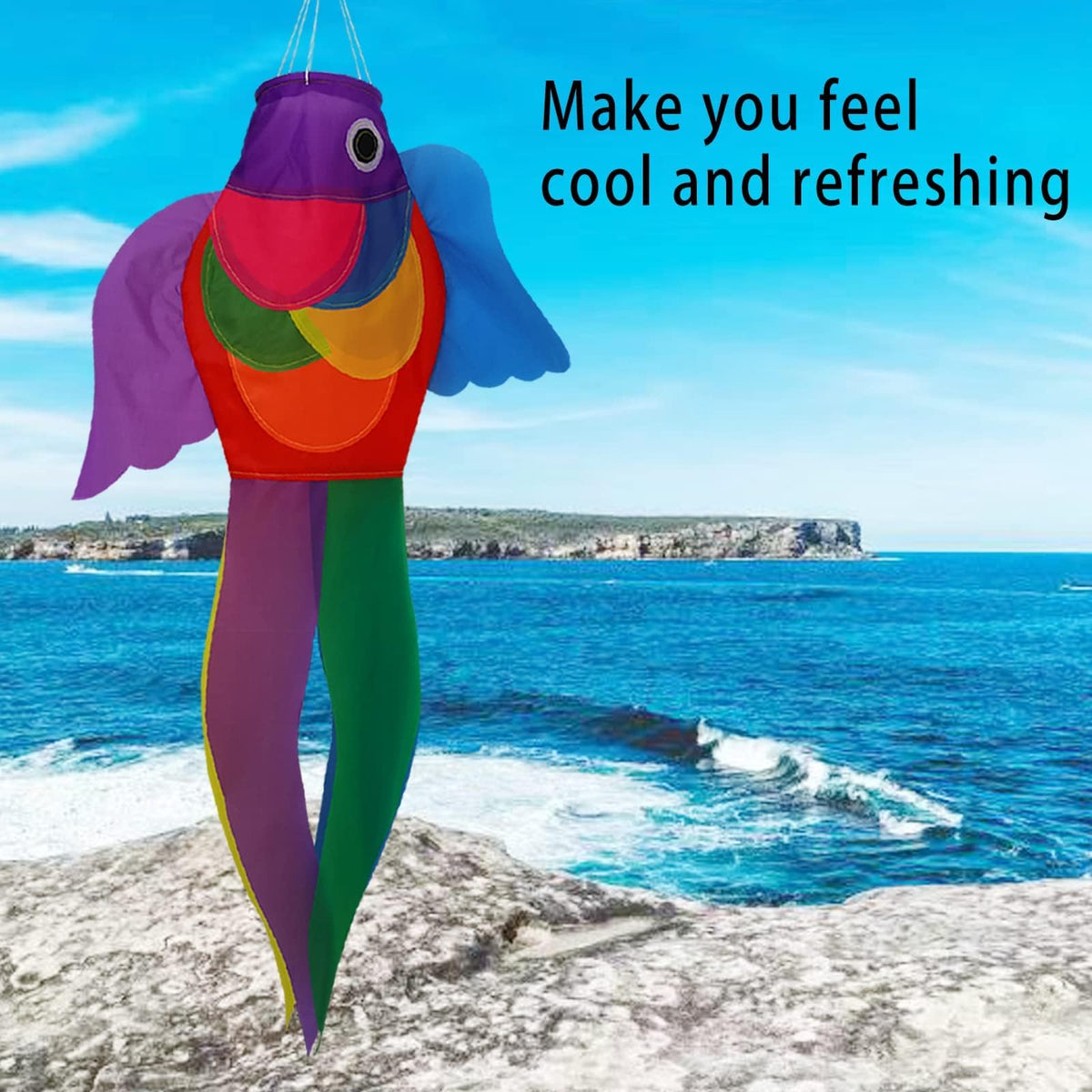THQZLH fish windsock easy to hang with three-position strap